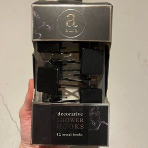 Black Square Shower Hooks